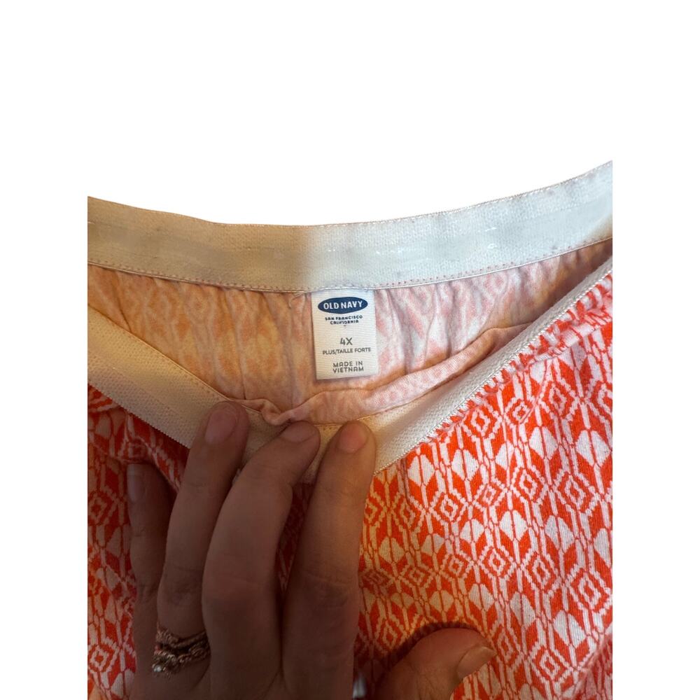 OLD NAVY STRAPLESS TUBE MAXI SUNDRESS DRESS ORANGE AND WHITE SIZE 4XL - Picture 4 of 6